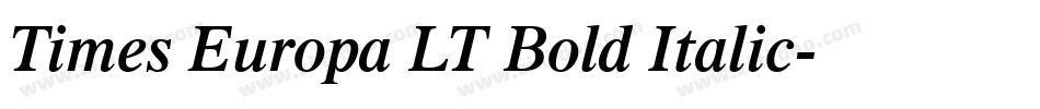 Times Europa LT Bold Italic字体转换